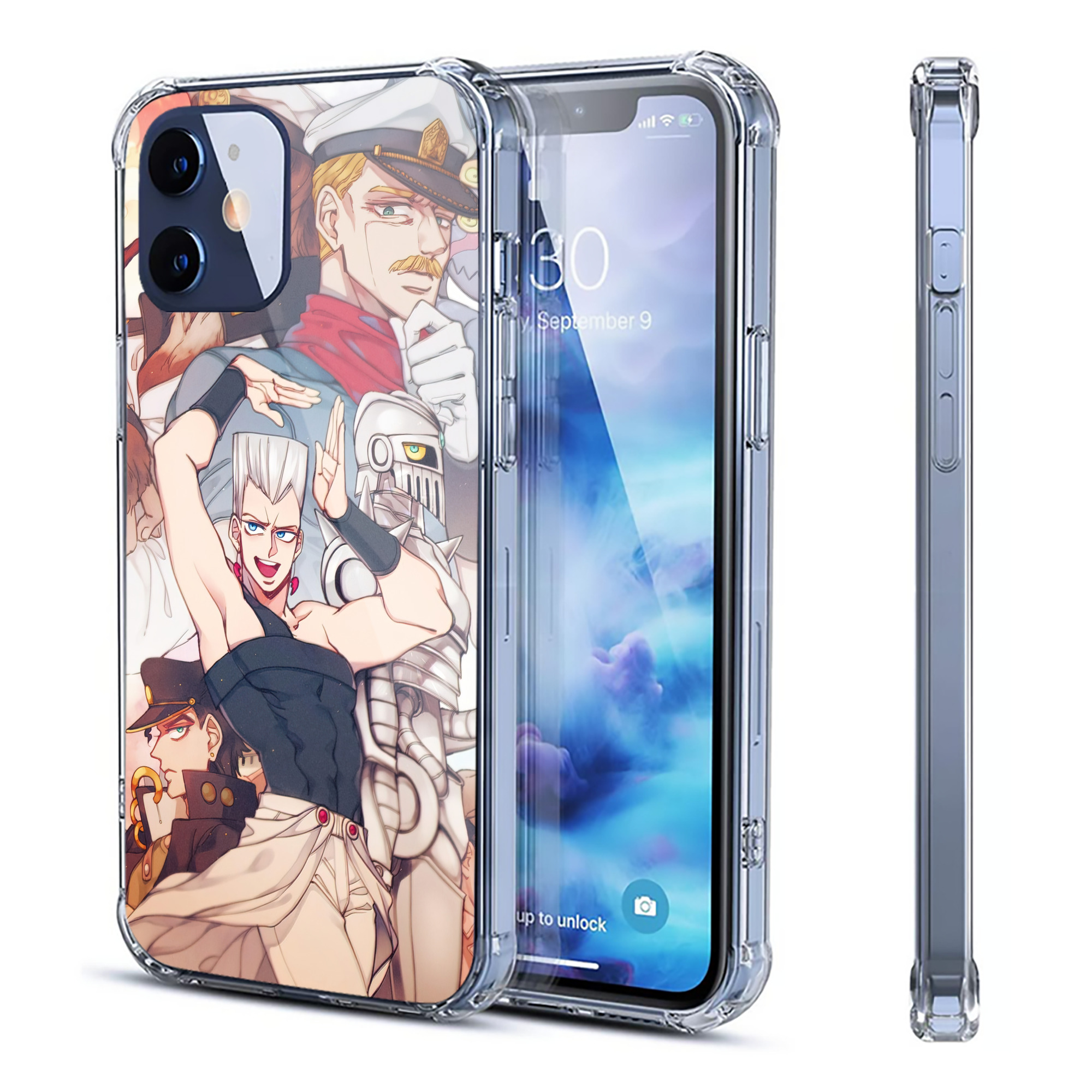 （画像用） ジョジョの奇妙な冒険 JoJo's Bizarre Adventure 【iPhone 12シリーズ対応】透明スマホケース（クリアソフトケース）